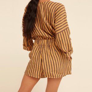 M.Hulot Maude Shorts Cinnamon - Large - 100% Irish linen